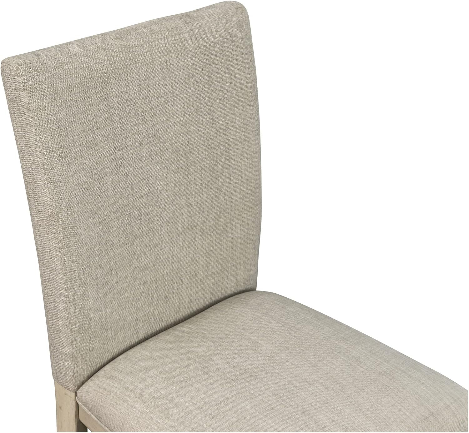 image:imageMartha Stewart Fiona Classic Upholstered Accent Dining Chairs Set of 2 Padded Seat CushionBack Solid Wood Frame and Turned Legs Simple Distressed Rustic Farmhouse Kitchen Furniture Light Grey