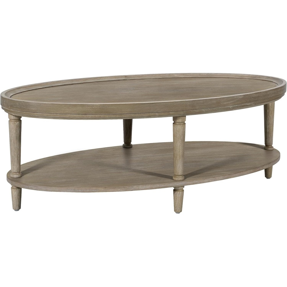 image:imageMartha Stewart Ayanna Round Coffee Table for Living Room Bedford Collection Farmhouse Coffee Table with Shelving for Storage Modern Farmhouse Living Room Table 48 Wide Reclaimed Greige