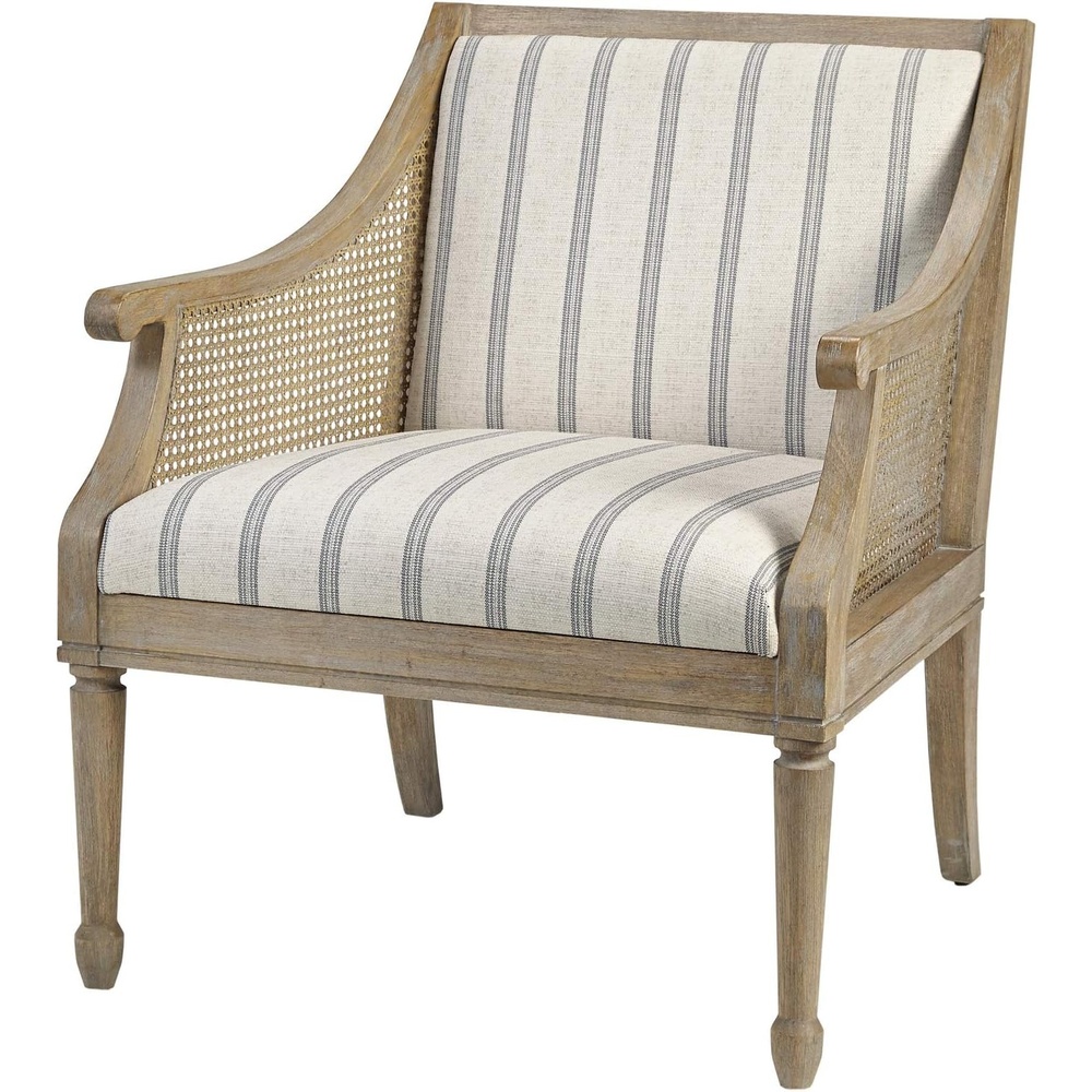image:imageMartha Stewart Isla Accent Chairs for Living Room with Solid Wood Frame Cane Webbed Swoop Track Arms Turned Legs Farmhouse Coastal Cottage Deep Seating Lounge Reclaimed Wood NaturalReclaimed Wood Beige