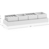 Martha Stewart Crafting Kids’ Accessory Tray – Linen White: Wooden Paintbrush Storage with 4 Compartments, Crayon Marker and Pencil Organizer for Desk(Linen White)