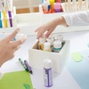 Martha Stewart Crafting Kids’ Accessory Tray – Linen White: Wooden Paintbrush Storage with 4 Compartments, Crayon Marker and Pencil Organizer for Desk(Linen White)